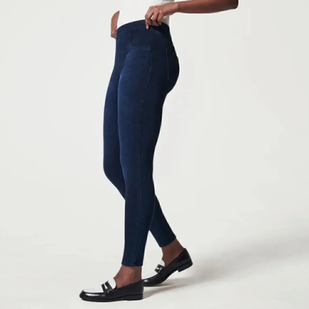Spanx Jean-ish Ankle Leggings Twilight Blue Size Medium